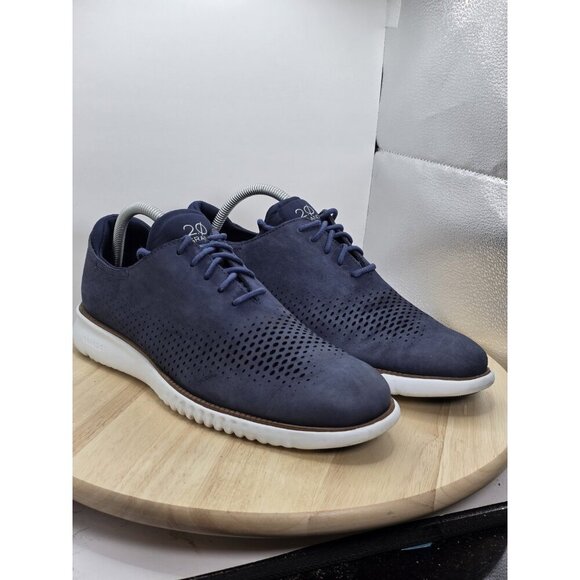 Cole Haan Mens Original Grand Stitchlite Wingtip Oxfords Bluet C207902 Size 9.5 - Picture 5 of 11